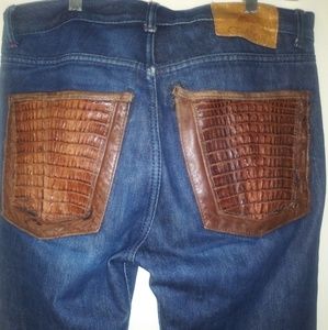 G Gator Horn back alligator jeans
